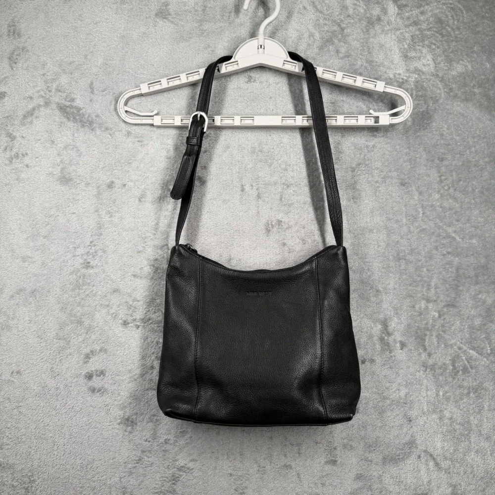 Nine West Black Shoulder Bag Crossbody Boho Indie Sleek Goth Minimalist Coquette